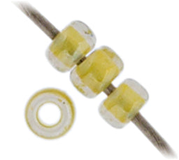 Miyuki Seed Bead 11/0 Crystal Light Olivine Lined Luster - 22g Vials