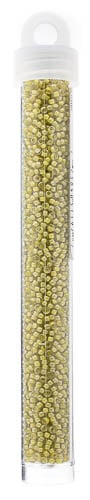Miyuki Seed Bead 11/0 Crystal Light Olivine Lined Luster - 22g Vials