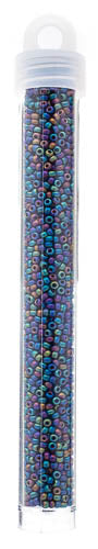 Miyuki Seed Beads Opaque Black/Grey AB Matte - 22g Vials