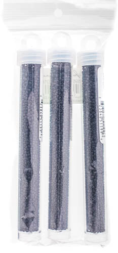 Miyuki Seed Beads Opaque Black Matte - 22g Vials