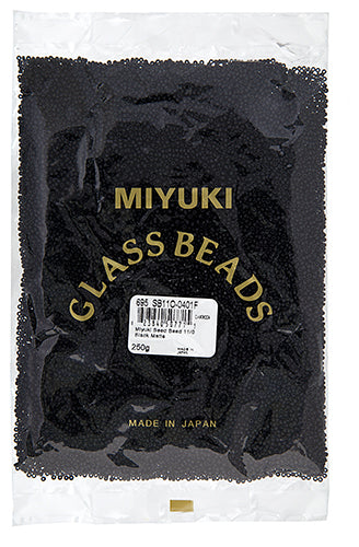 Miyuki Seed Beads Opaque Black Matte 250g
