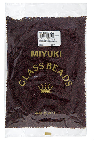 Miyuki Seed Beads Opaque Chocolate Brown 250g