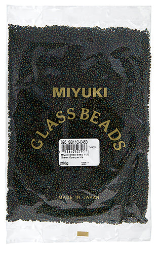 Miyuki Seed Beads Opaque Green Iris 250g