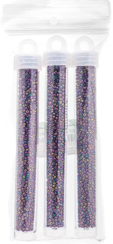 Miyuki Seed Bead 11/0 Purple Opaque Iris - 22g Vials