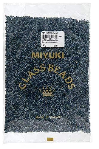 Miyuki Seed Bead 11/0 Gunmetal Opaque Iris 250g