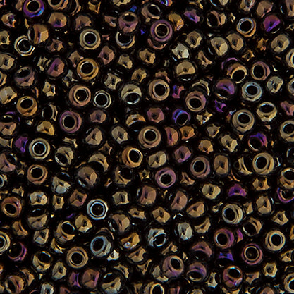 Miyuki Seed Beads Brown Opaque Iris - 22g Vials