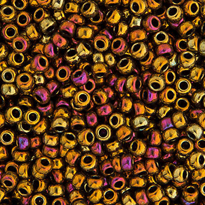 Miyuki Seed Beads Light Bronze Iris/AB Metallic - 22g Vials