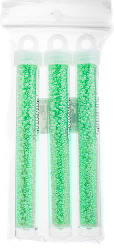 Miyuki Seed Bead 11/0 Light Crystal Green - 22g Vials