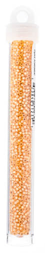 Miyuki Seed Bead 11/0 Light Apricot Silver Lined Dyed Alabaster - 22g Vials
