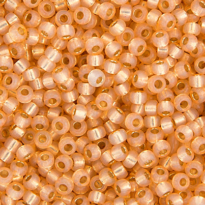Miyuki Seed Bead 11/0 Light Apricot Silver Lined Dyed Alabaster - 22g Vials