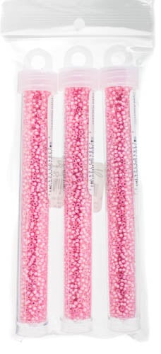 Miyuki Seed Bead 11/0 Light Rose Silverlined Opal Dyed Alabaster - 22g Vials