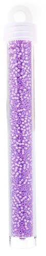 Miyuki Seed Bead Lilac Opal Dyed Alabaster Silver Lined - 22g Vials