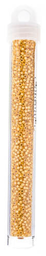 Miyuki Seed Bead 11/0 Light Topaz Siver Lined Dyed Alabaster - 22g Vials