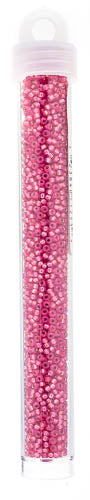 Miyuki Seed Beads Dark Rose Dyed Alabaster Silver Lined - 22g Vials