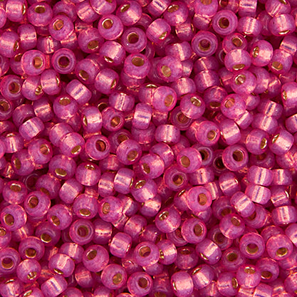Miyuki Seed Beads Dark Rose Dyed Alabaster Silver Lined - 22g Vials