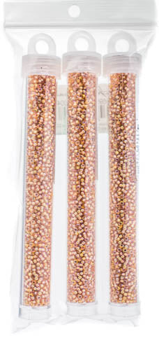 Miyuki Seed Bead 11/0 Dark Gold Silver Lined AB - 22g Vials