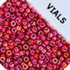 Miyuki Seed Bead 11/0 Flame Red Silver Lined AB - 22g Vials