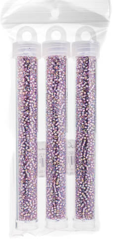 Miyuki Seed Bead 11/0 Smoky Amethyst Silver Lined AB - 22g Vials
