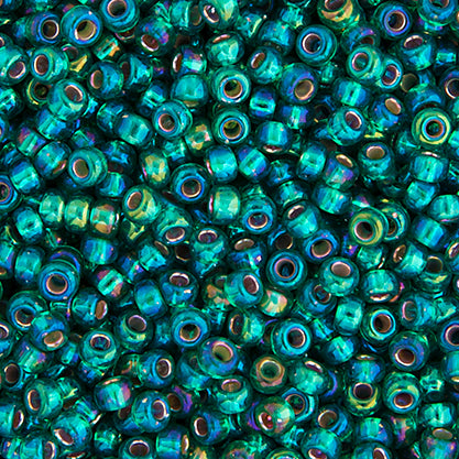 Miyuki Seed Bead 11/0 Emerald Silver Lined AB - 22g Vials