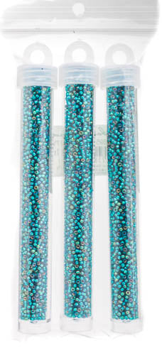 Miyuki Seed Bead 11/0 Emerald Silver Lined AB - 22g Vials