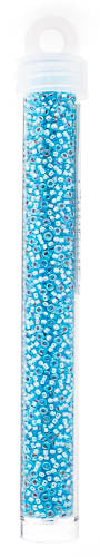 Miyuki Seed Bead 11/0 Aqua Silver Lined AB - 22g Vials