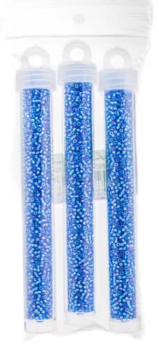Miyuki Seed Bead 11/0 Sapphire Silver Lined AB - 22g Vials