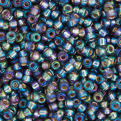 Miyuki Seed Bead 11/0 Grey Silver Lined AB - 22g Vials