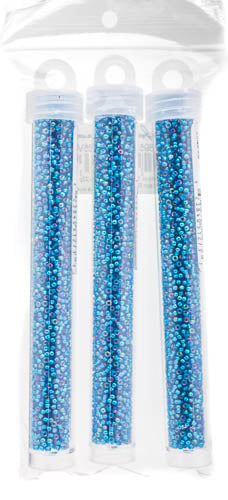 Miyuki Seed Bead 11/0 Capri Blue Silver Lined AB - 22g Vials
