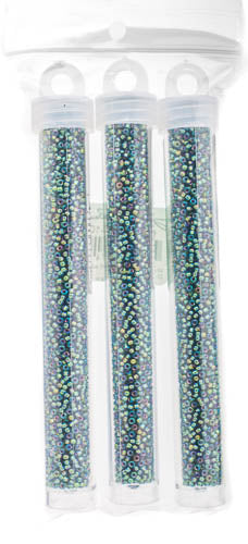 Miyuki Seed Bead 11/0 Olive Silver Lined AB - 22g Vials