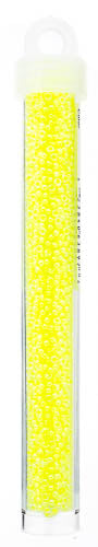 Miyuki Seed Bead 11/0 Color Lined Chartreuse Luminous Neon Color - 22g Vials