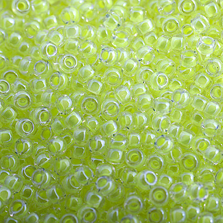 Miyuki Seed Bead 11/0 Color Lined Chartreuse Luminous Neon Color - 22g Vials
