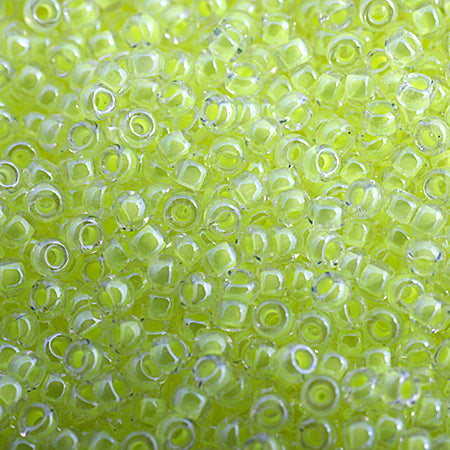 Miyuki Seed Bead 11/0 Color Lined Chartreuse Luminous Neon Color 250g