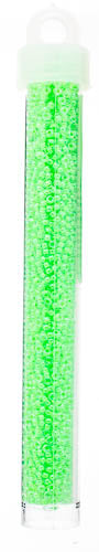 Miyuki Seed Bead 11/0 Color Lined Lime Green Luminous Neon Color - 22g Vials