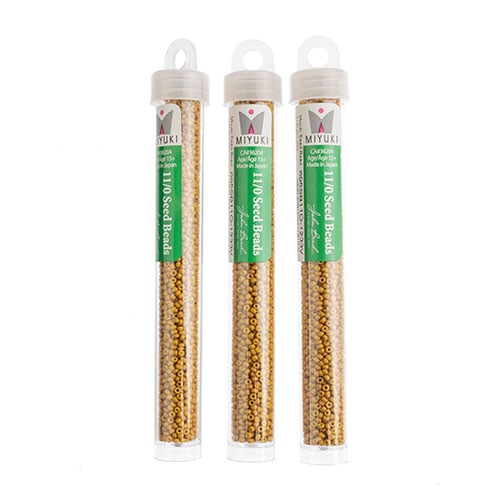 Miyuki Seed Bead 11/0 Mustard Matte Luster - 22g Vials