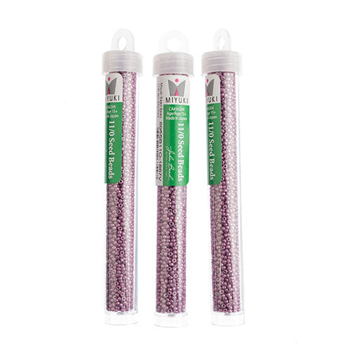 Miyuki Seed Bead 11/0 Dark Orchid Gold Luster - 22g Vials