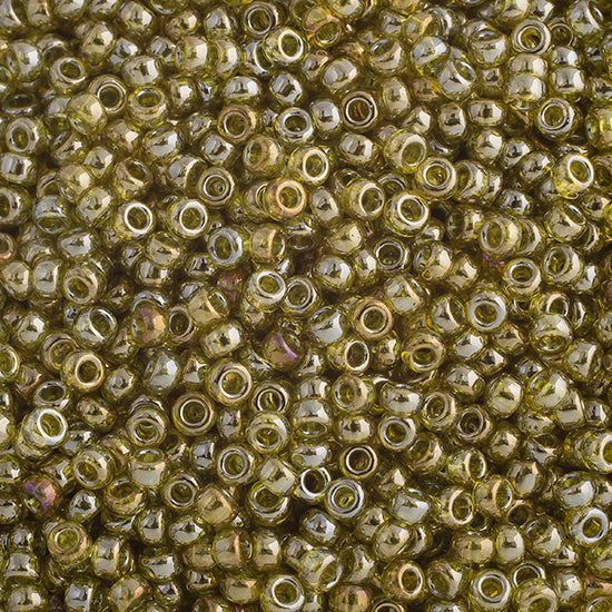 Miyuki Seed Beads Transparent Golden Olive Luster - 22g Vials
