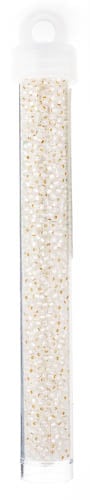 Miyuki Seed Bead 11/0 Crystal Silver Lined Semi-frosted - 22g Vials