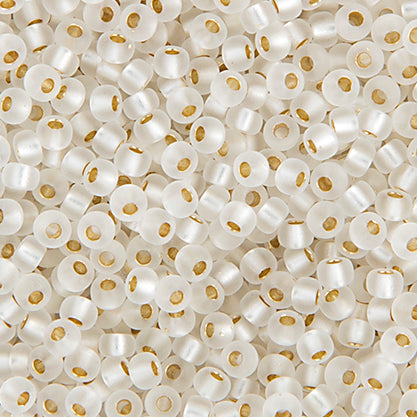 Miyuki Seed Bead 11/0 Crystal Silver Lined Semi-frosted 250g