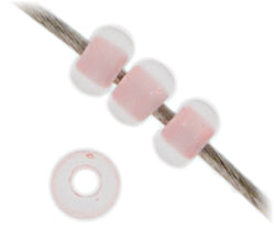 Miyuki Seed Bead 11/0 Crystal Baby Pink Lined Semi-frosted - 22g Vials