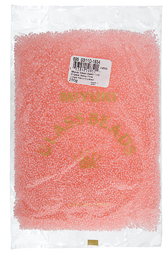 Miyuki Seed Bead 11/0 Crystal Baby Pink Lined Semi-frosted 250g