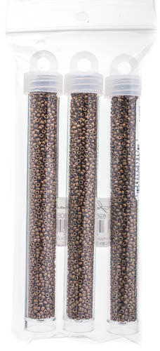Miyuki Seed Beads Dark Bronze Matte Metallic - 22g Vials