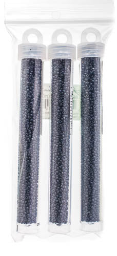 Miyuki Seed Bead 11/0 Charcoal Matte Metallic - 22g Vials