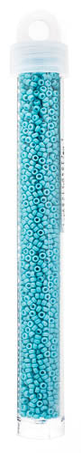 Miyuki Seed Bead 11/0 Turquoise Blue Opaque Matte Luster - 22g Vials