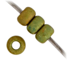 Miyuki Seed Bead 11/0 Light Olive Opaque Matte Luster - 22g Vials