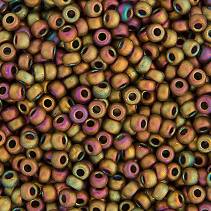 Miyuki Seed Beads Green Pink Opaque AB Metallic Matt Luster - 22g Vials