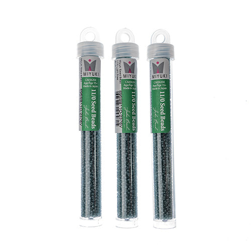 Miyuki Seed Beads Light Steel Blue Opaque - 22g Vials