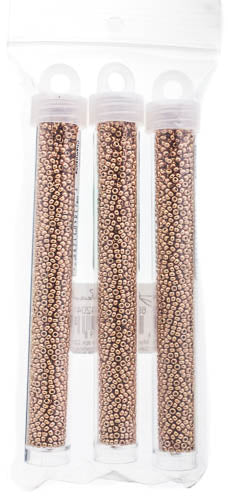 Miyuki Seed Bead 8/0 Duracoat Galvanized Champagne - 22g Vials