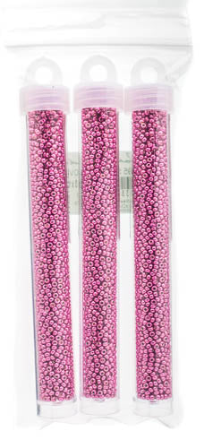 Miyuki Seed Bead 11/0 Duracoat Galvanized Hot Pink - 22g Vials