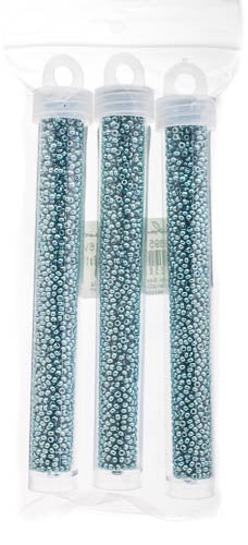 Miyuki Seed Bead 11/0 Duracoat Galvanized Dark Sea Foam - 22g Vials