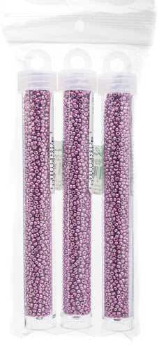 Miyuki Seed Bead 11/0 Duracoat Galvanized Eggplant - 22g Vials